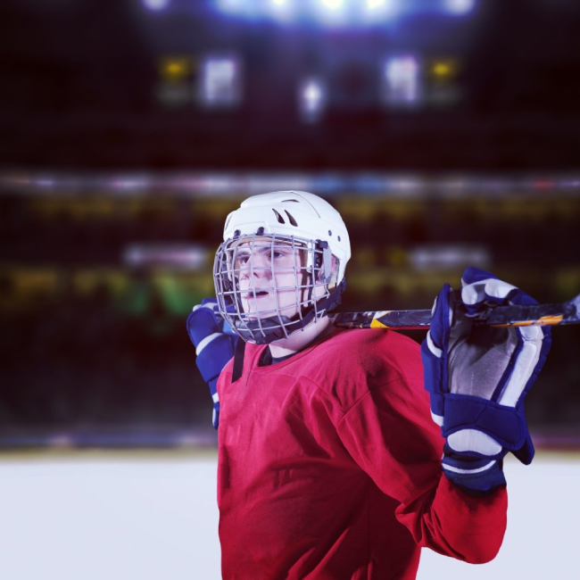 Veteran Athlete Appears to Play Ice Hockey in Exhibition Match